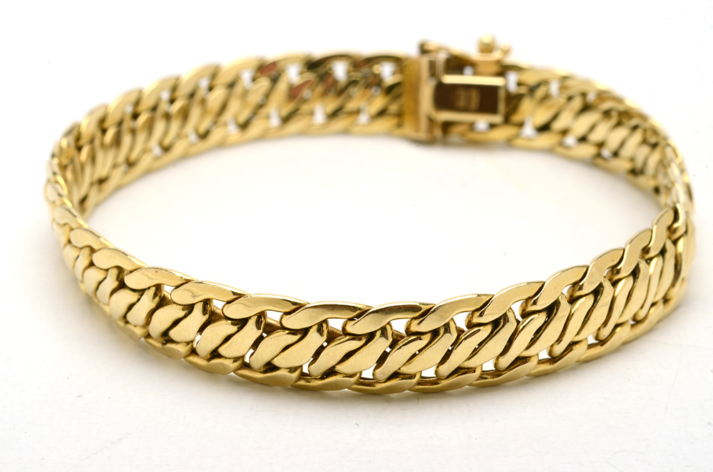 Italian 14K Yellow Gold Link Bracelet