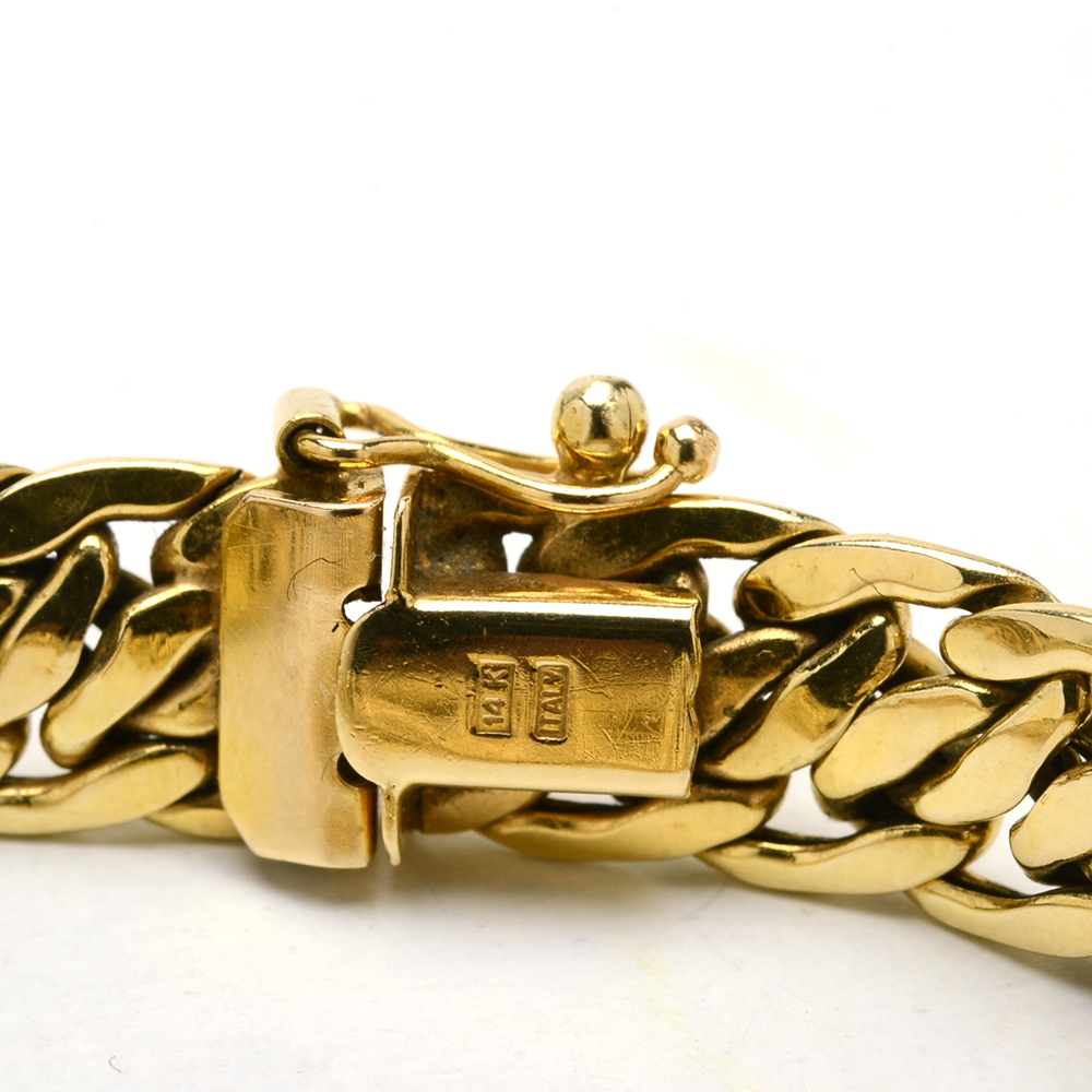 Italian 14K Yellow Gold Link Bracelet