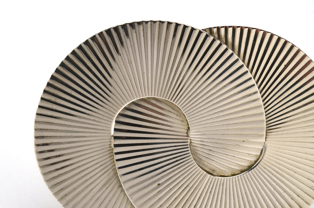 Sterling Silver Fluted Pin