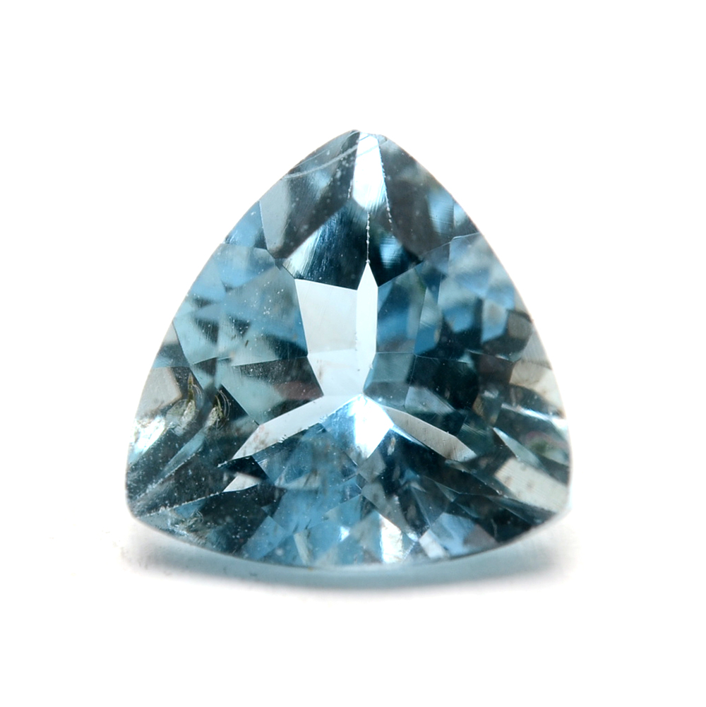 Loose 0.75 CT Trillion Cut Aquamarine Gemstone