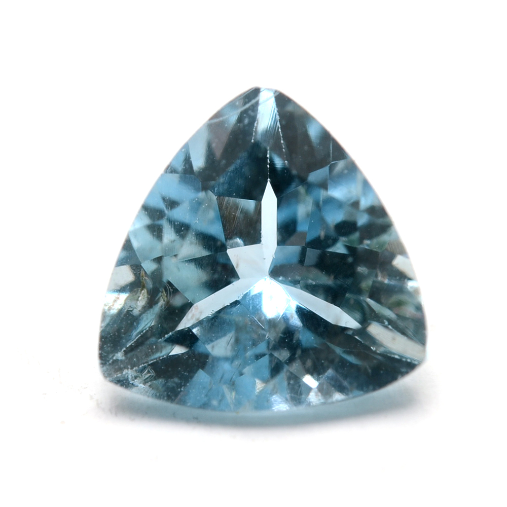 Loose 0.75 CT Trillion Cut Aquamarine Gemstone