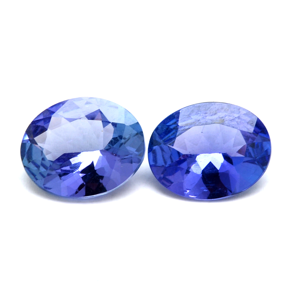 Two Loose 4.59 CTW Oval Faceted Cut Tanzanite Gemstones