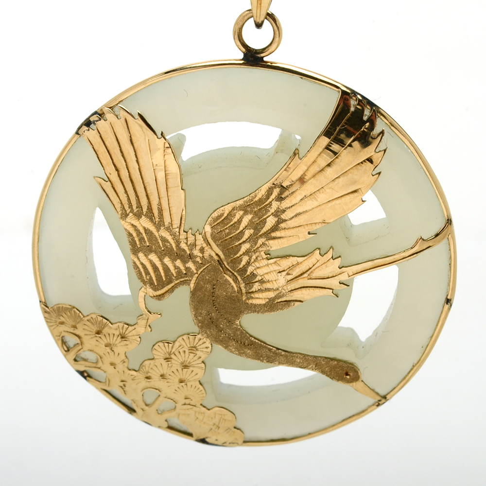 14K Yellow Gold Serpentine Drop Pendant and Pierced Earrings