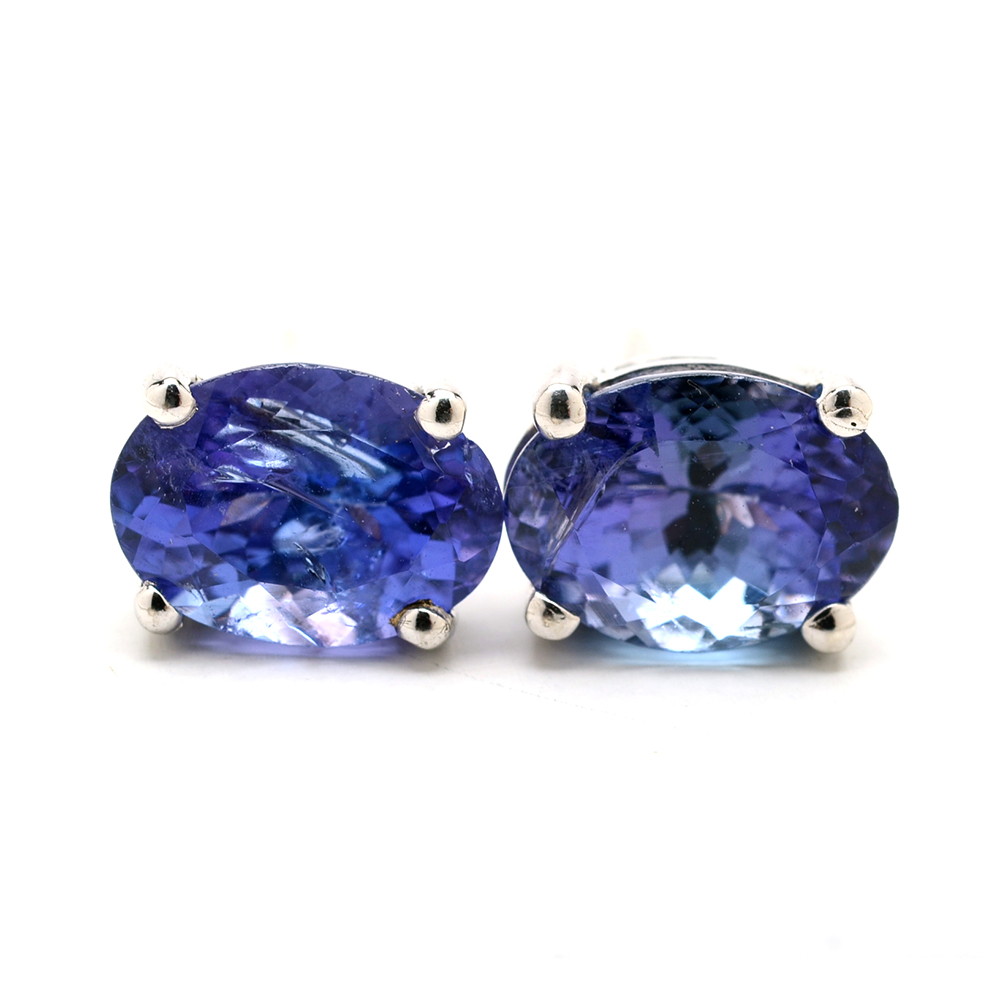 Sterling Silver Tanzanite Studs
