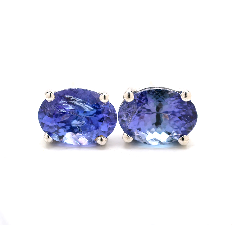 Sterling Silver Tanzanite Studs