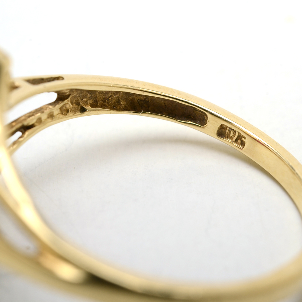 10K Yellow Gold Synthetic Ruby and Diamond Ring