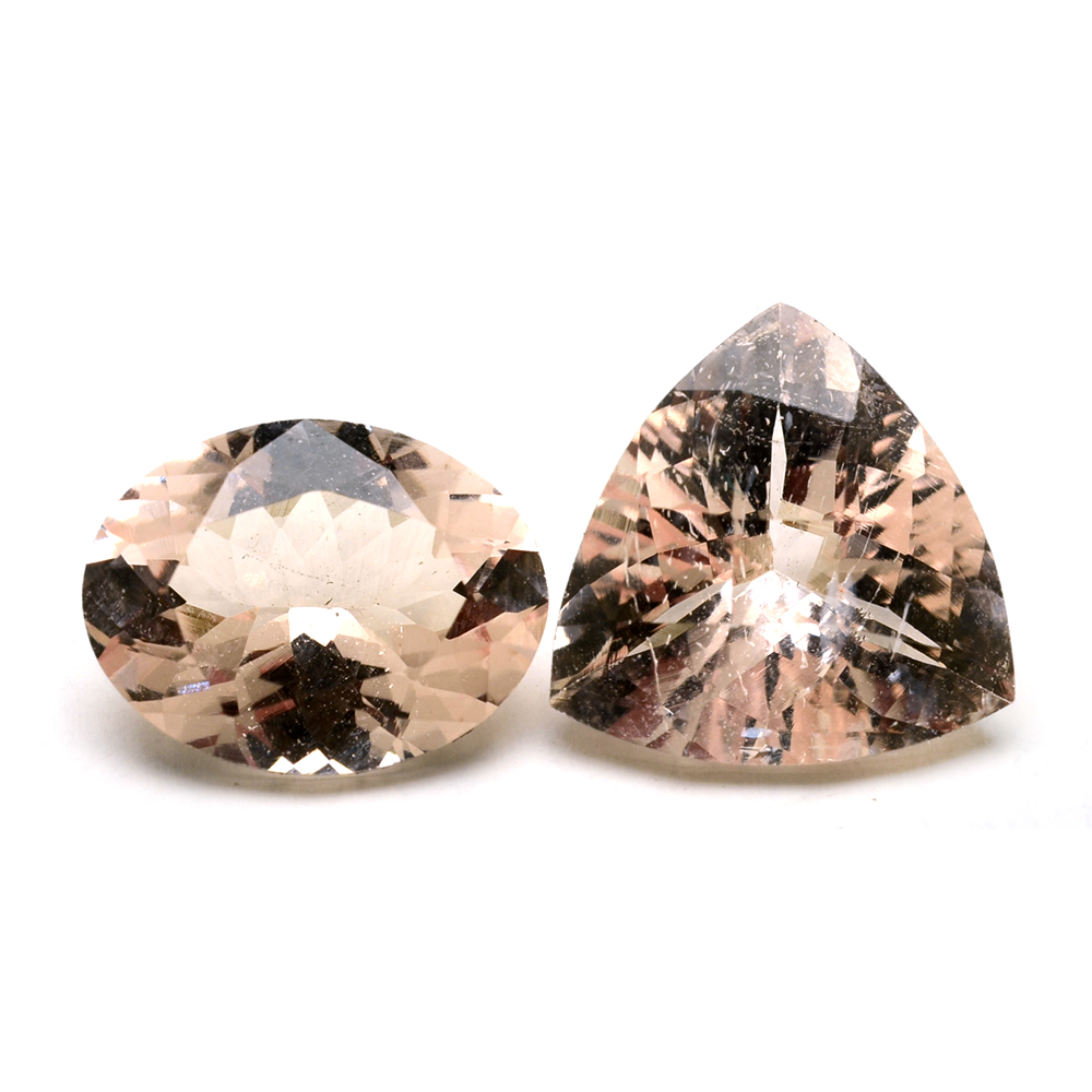 Two Loose 3.45 CTW Morganite Gemstones