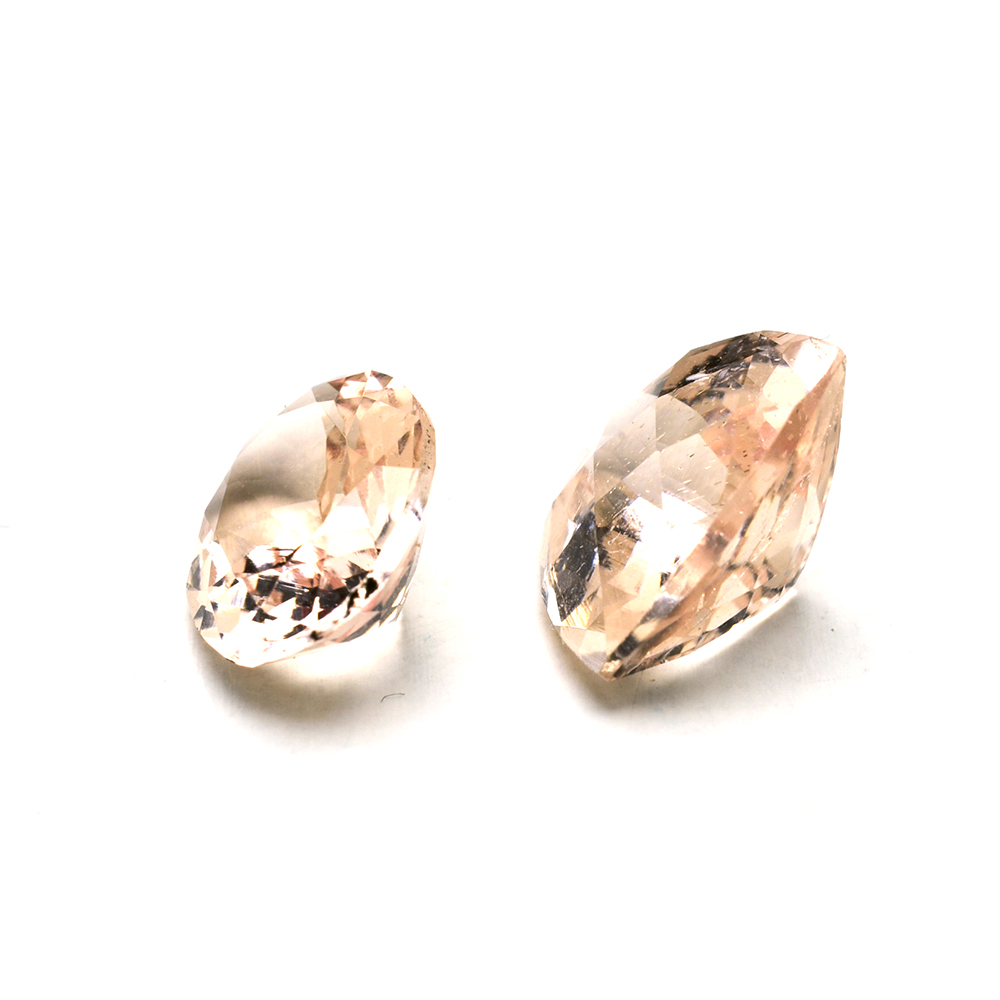 Two Loose 3.45 CTW Morganite Gemstones