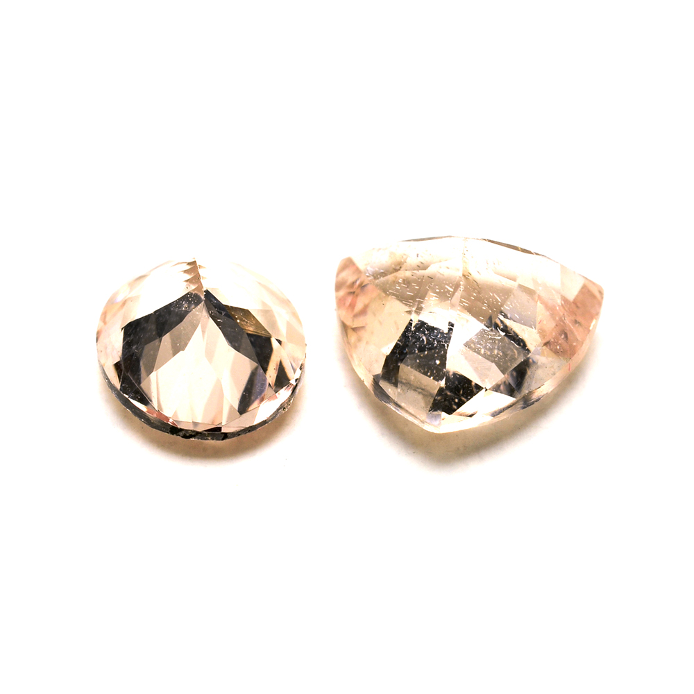 Two Loose 3.45 CTW Morganite Gemstones