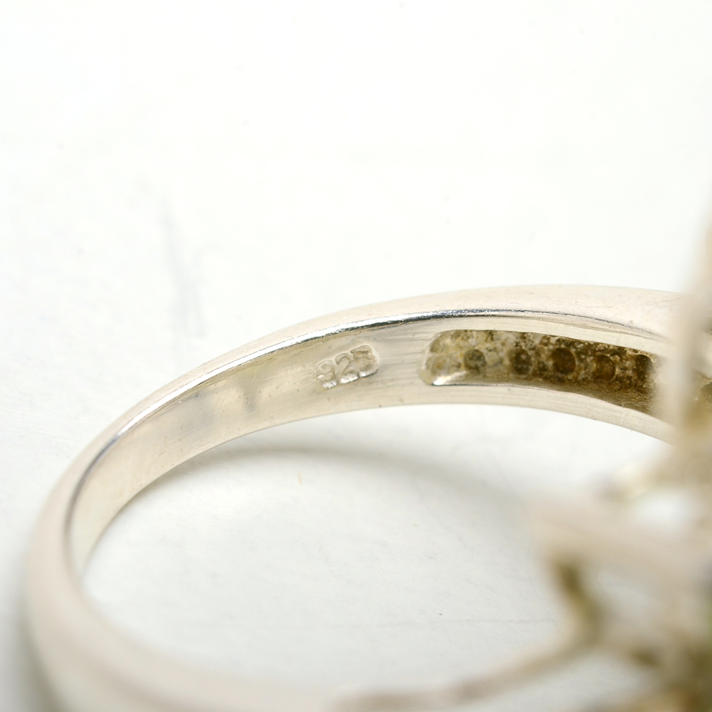 Group of Sterling Silver Jewelry Including a Peridot Ring