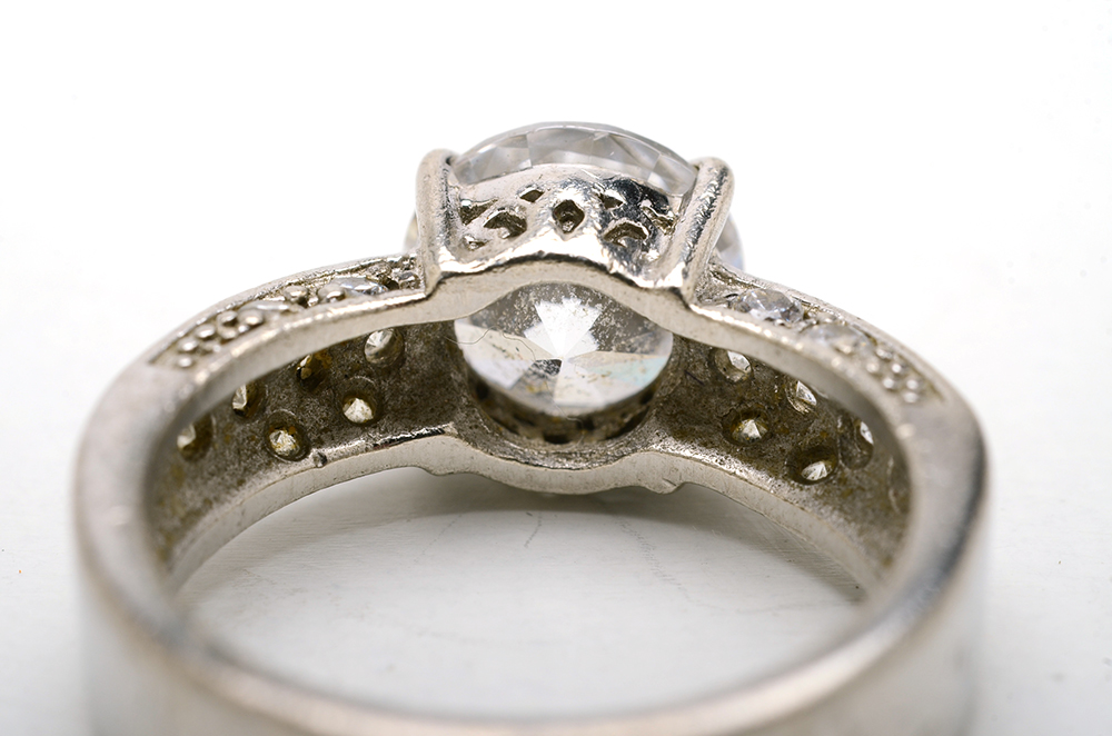 Group of Sterling Silver Jewelry Including a Peridot Ring