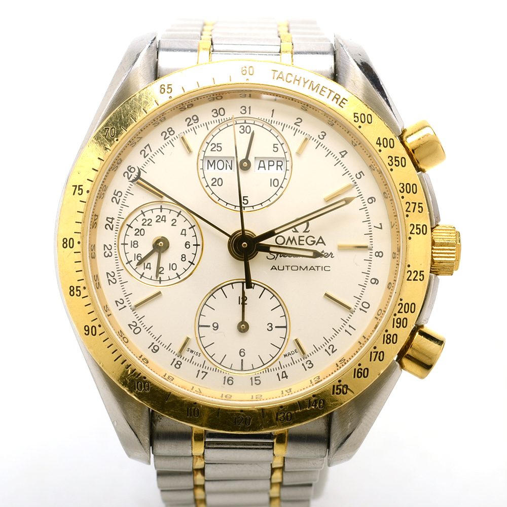 Men's Omega Speedmaster 18K Gold and Steel Automatic Watch