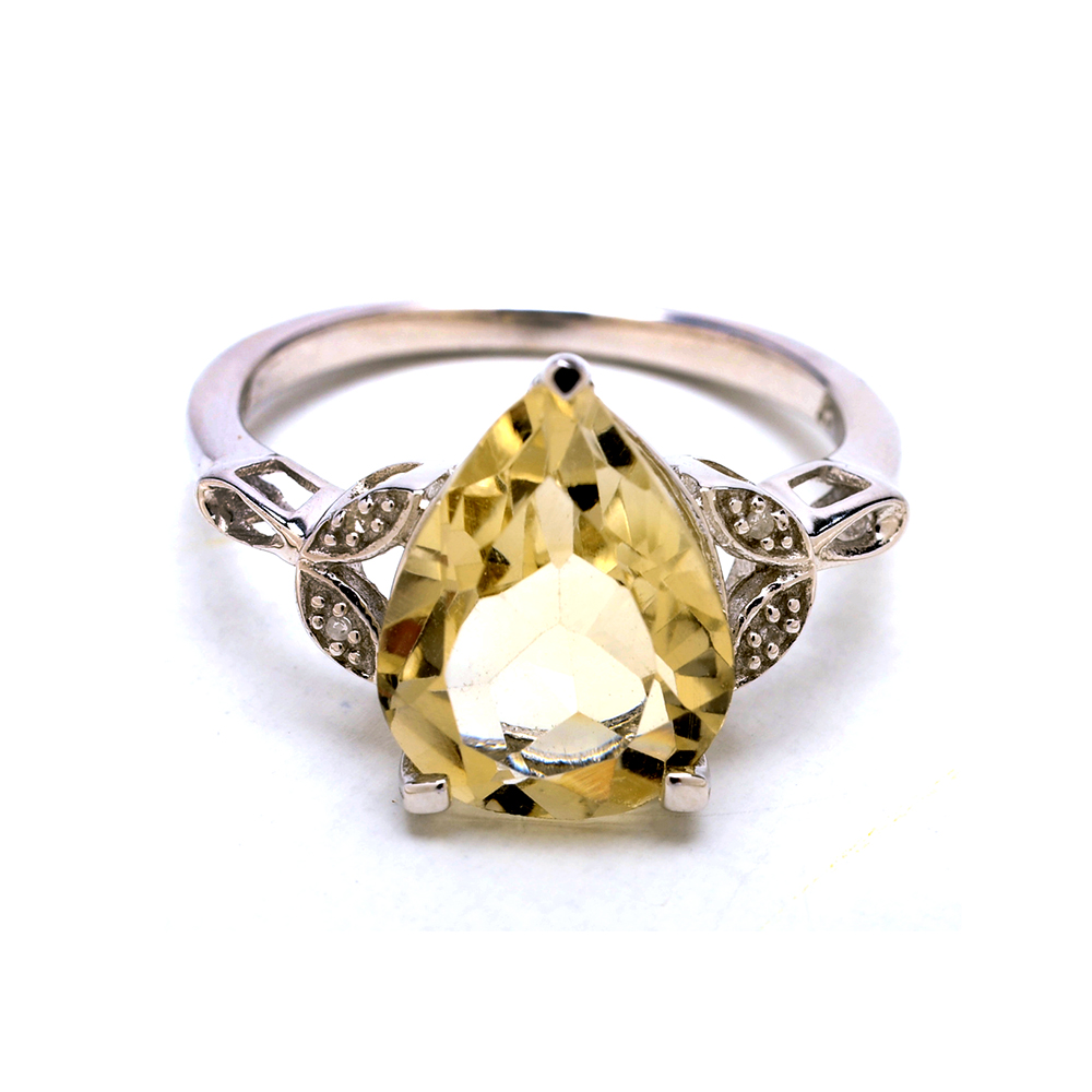 Three Sterling Silver Rings with Semi-Precious Gemstones