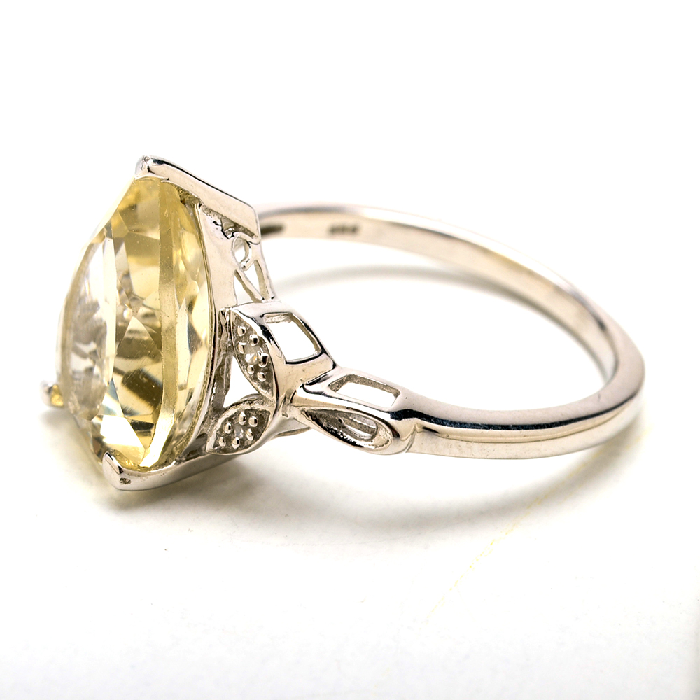 Three Sterling Silver Rings with Semi-Precious Gemstones