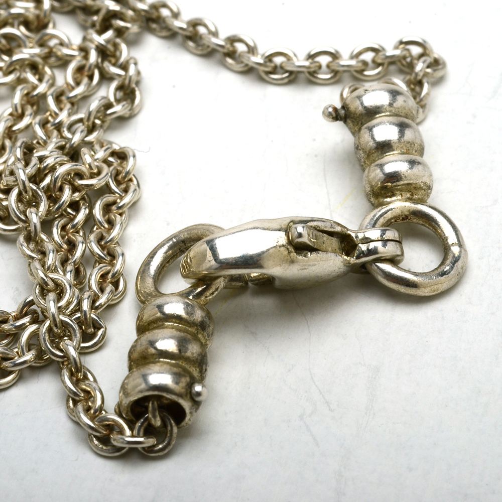 Sterling and 18K Yellow Gold Diamond Double Ring Pendant Necklace