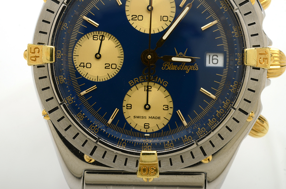 Breitling Chrono 18K Gold & Steel Blue Angels LIMITED Automatic