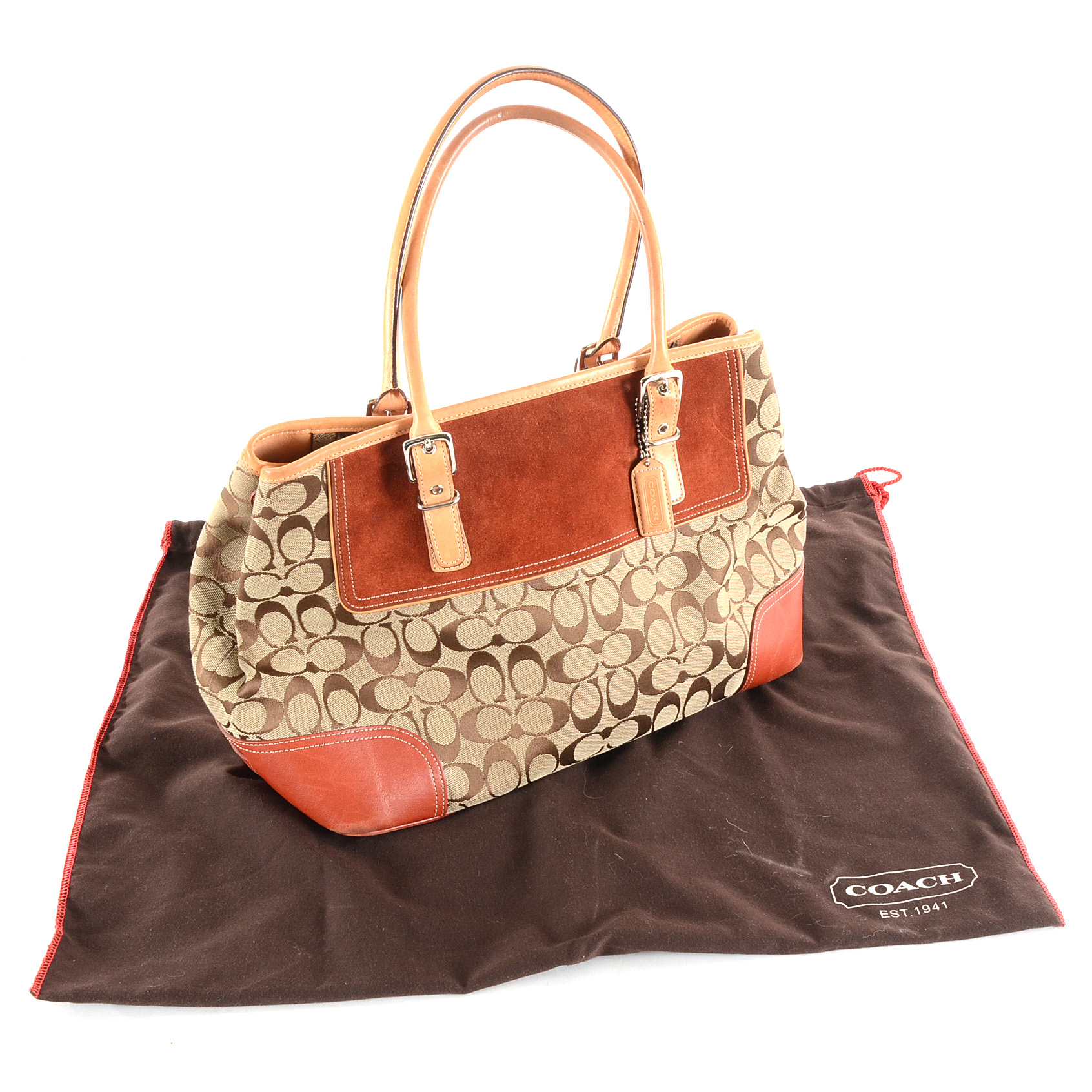 Coach Large Signature Canvas and Leather Tote