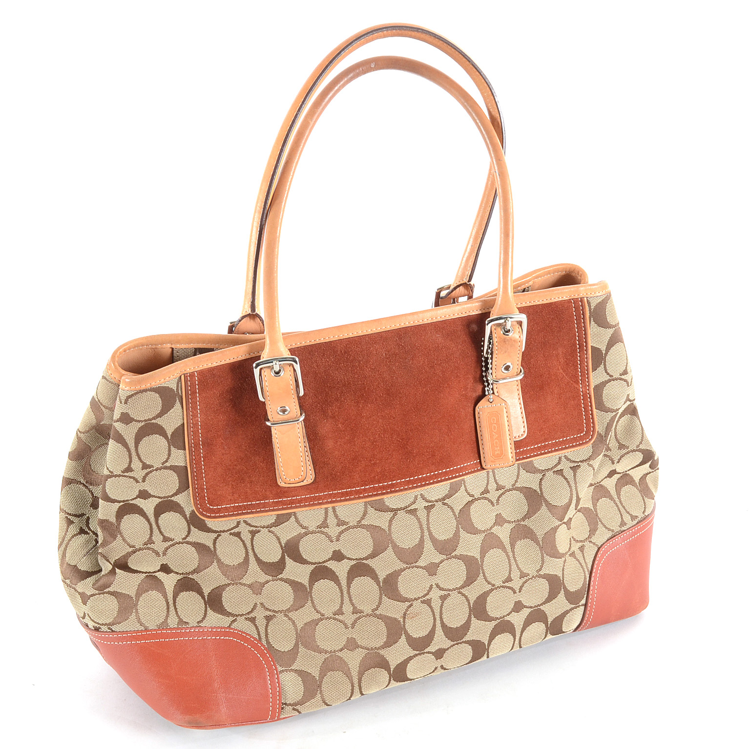 Coach Large Signature Canvas and Leather Tote