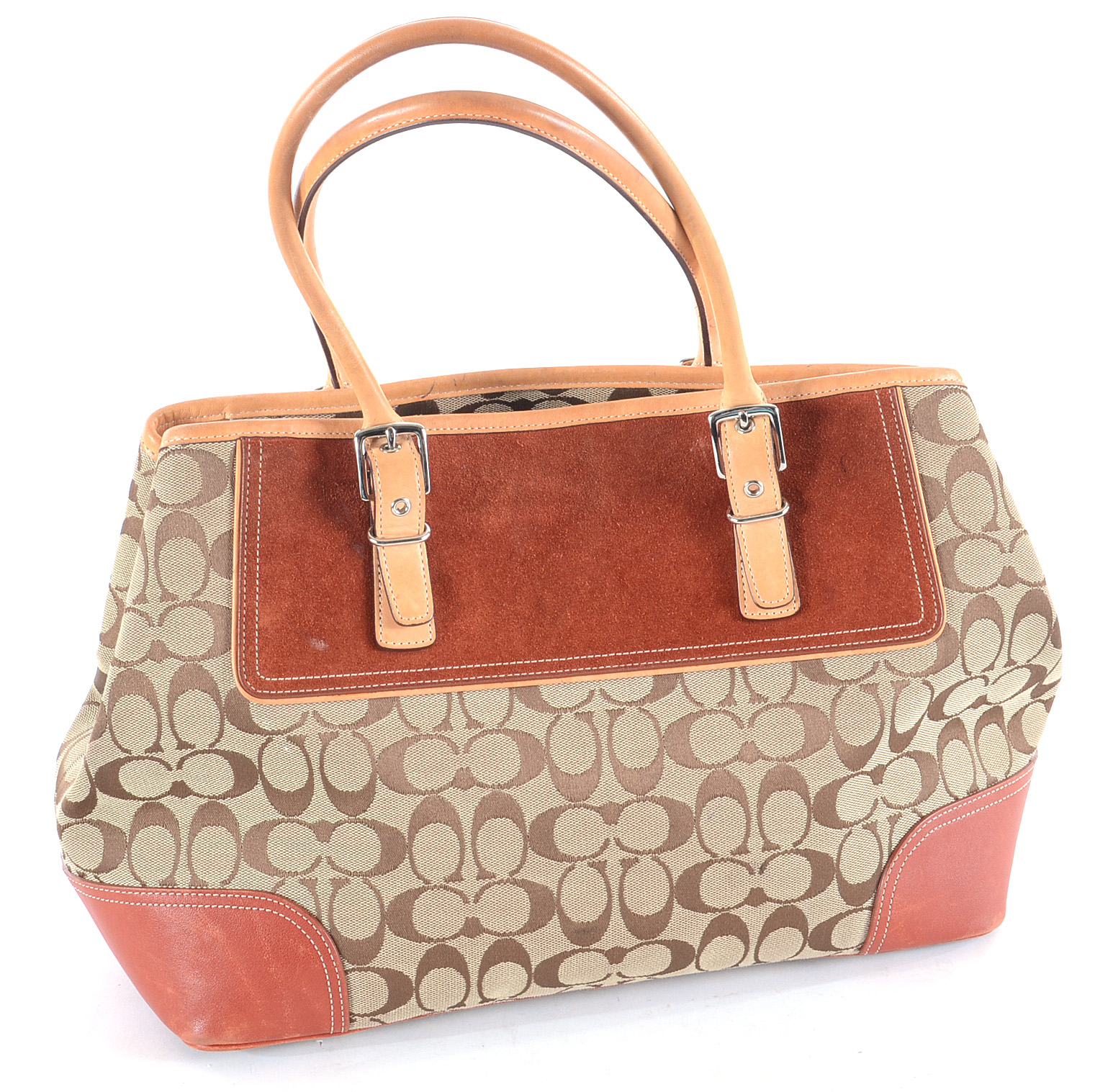 Coach Large Signature Canvas and Leather Tote