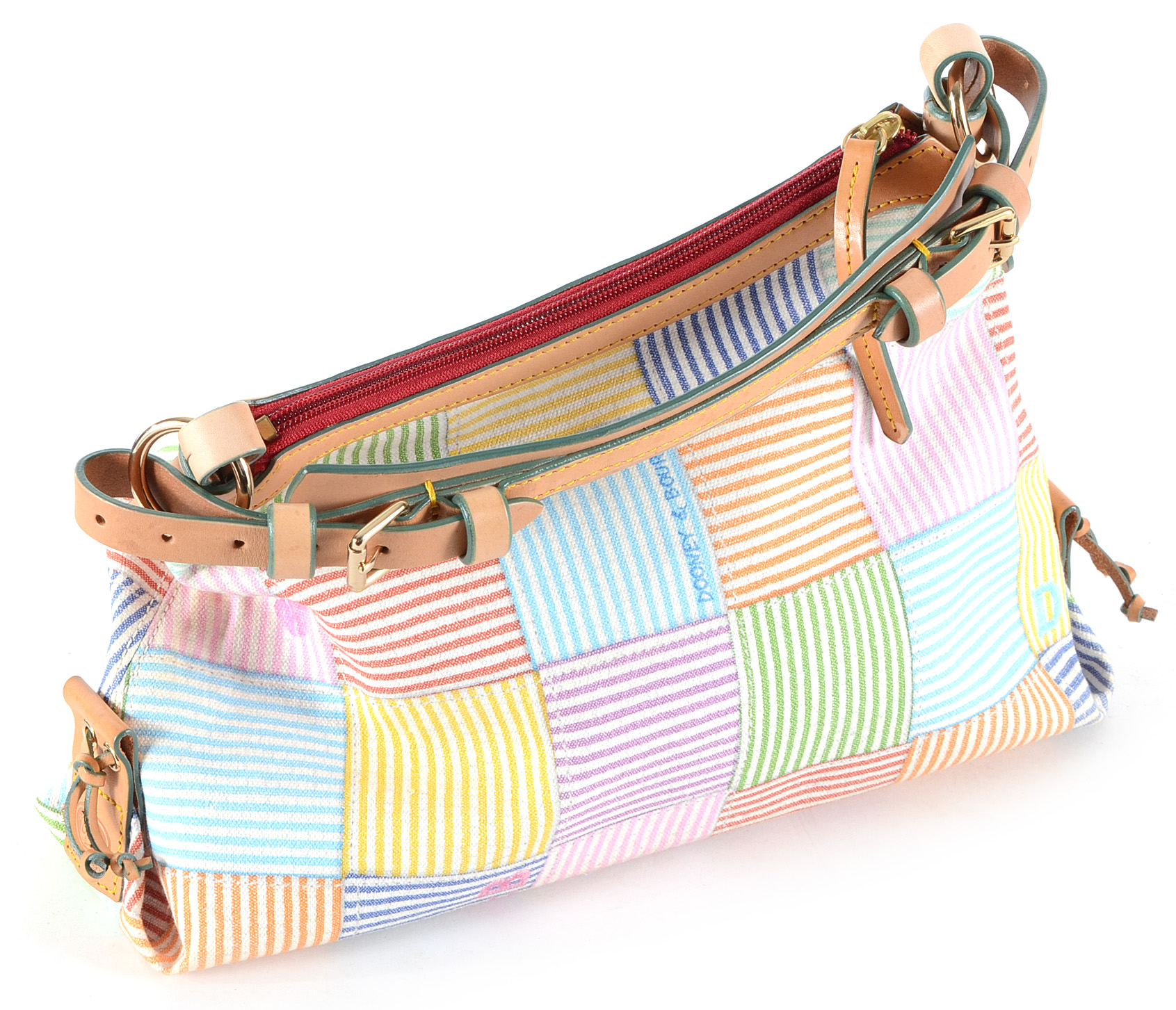 Dooney & Bourke Seersucker Patchwork Patterned Satchel