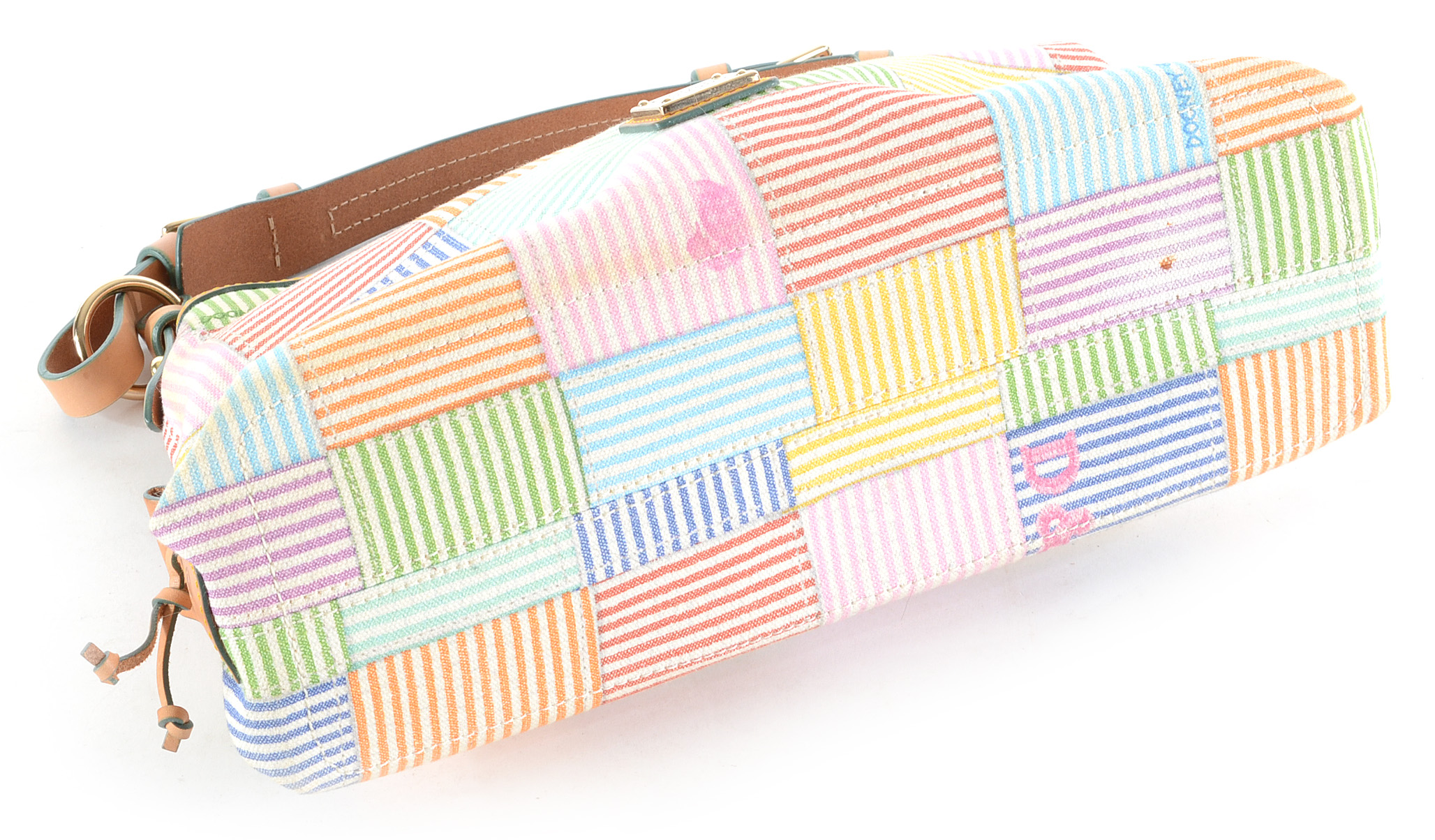 Dooney & Bourke Seersucker Patchwork Patterned Satchel