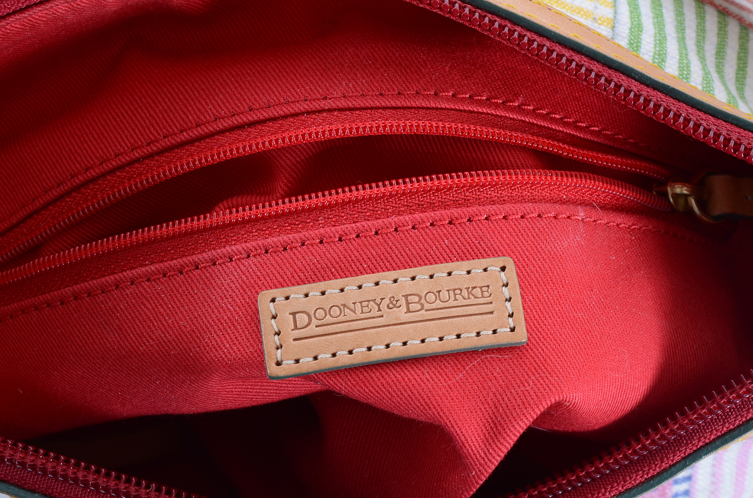 Dooney & Bourke Seersucker Patchwork Patterned Satchel