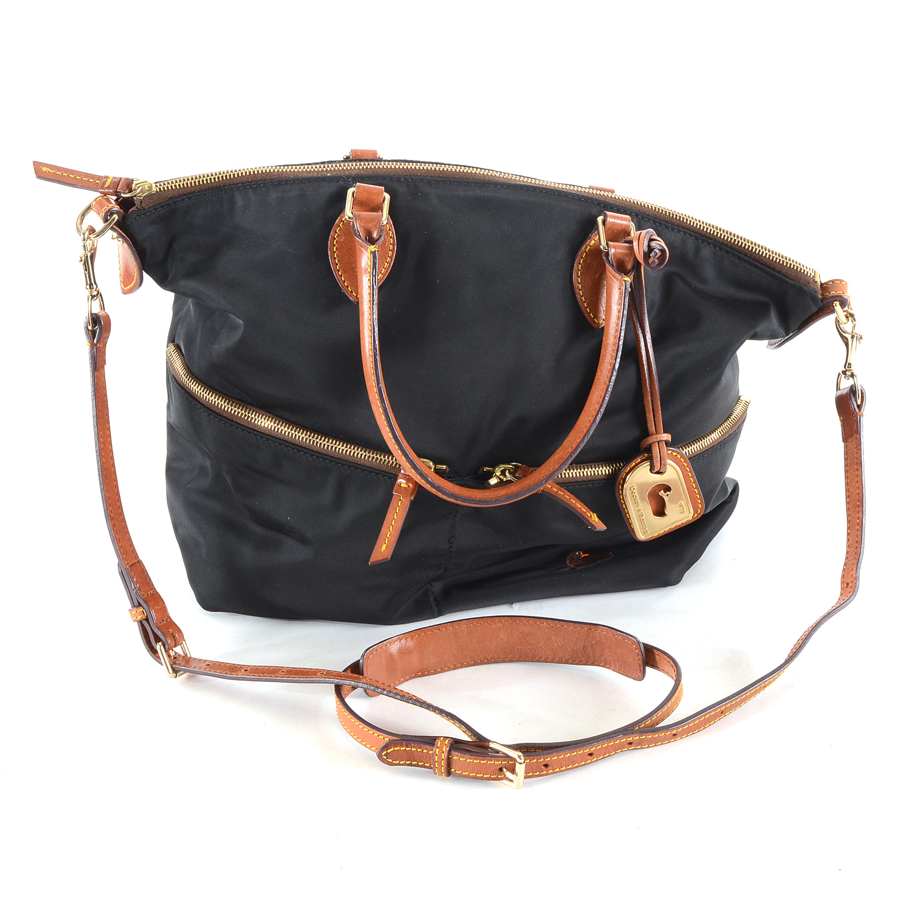 Dooney & Bourke Leather Trimmed Nylon Bag