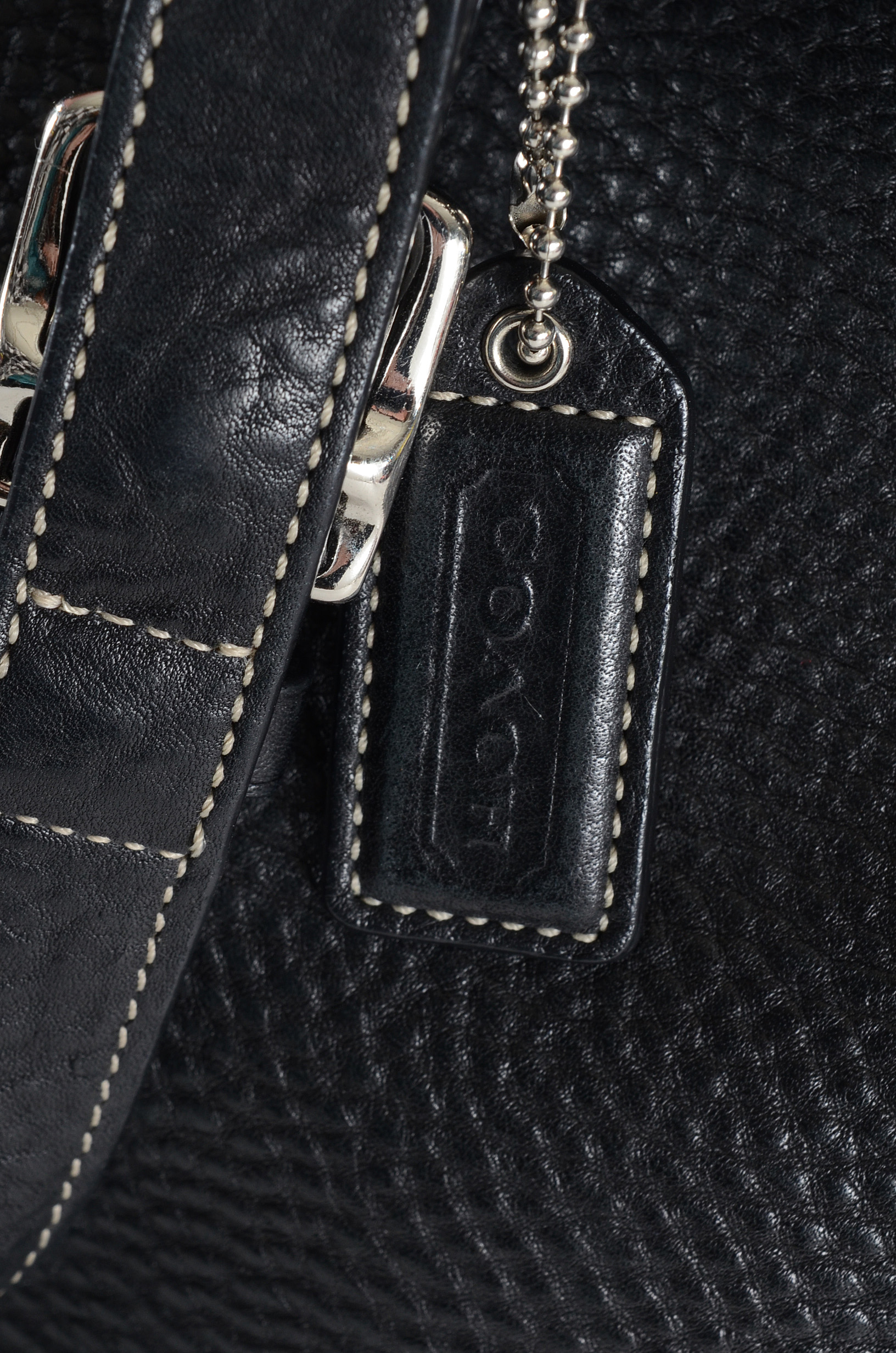 Coach Hamptons Pebbled Leather Tassel Tote