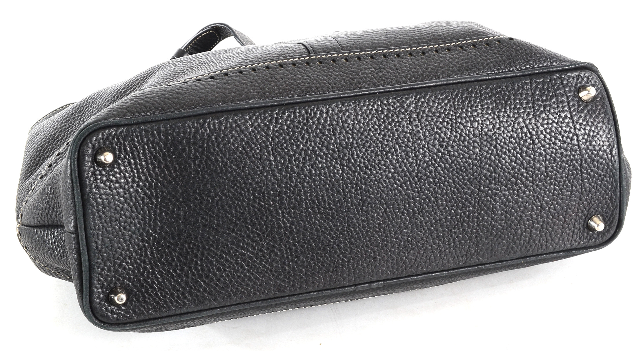 Coach Hamptons Pebbled Leather Tassel Tote