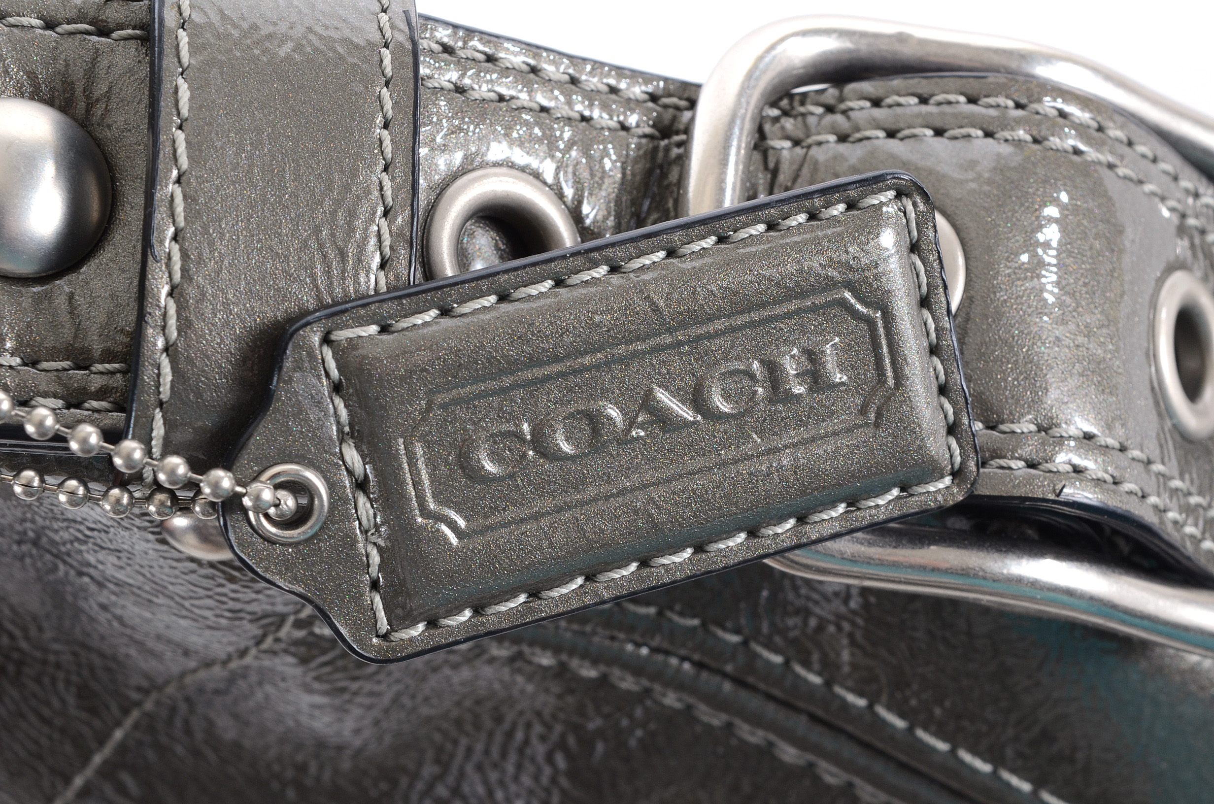 Coach Zoe Patent Leather Shoulder Bag