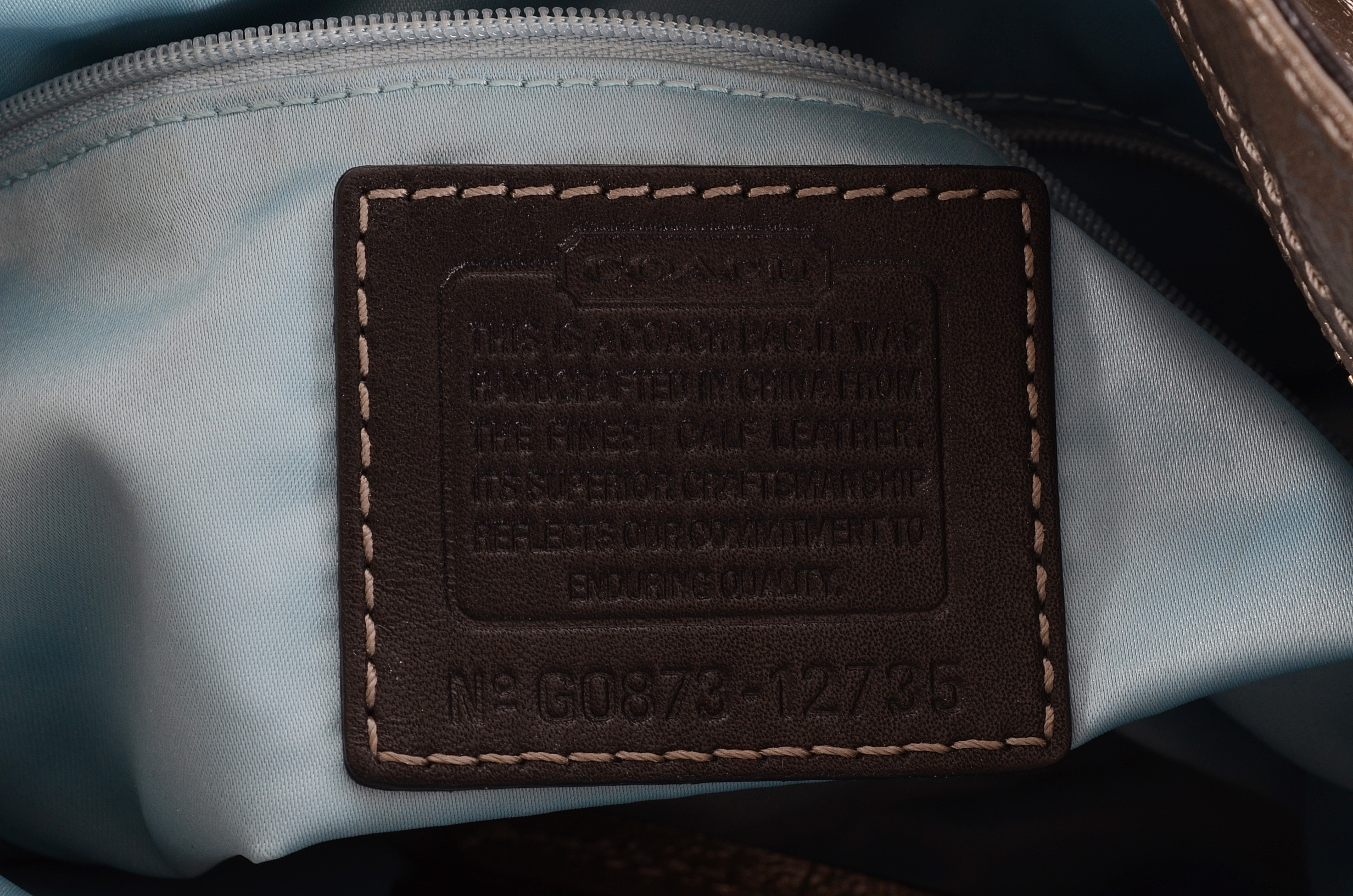 Coach Zoe Patent Leather Shoulder Bag