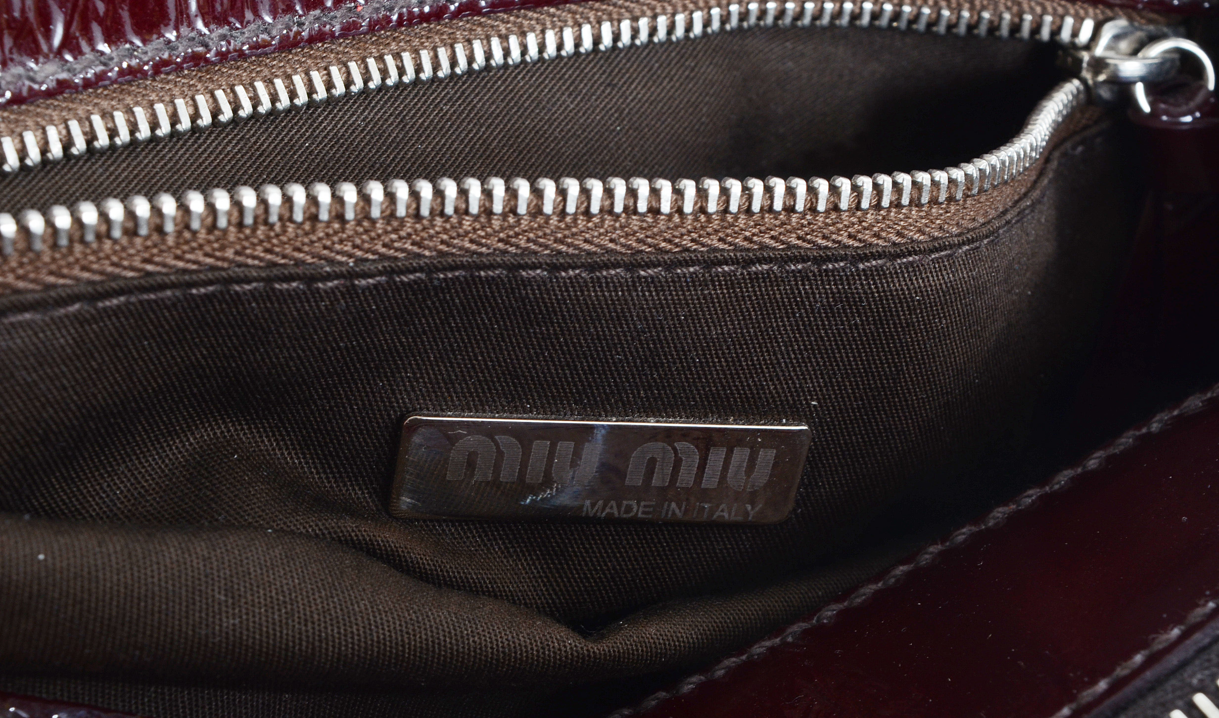 Miu Miu Patent Leather Handbag