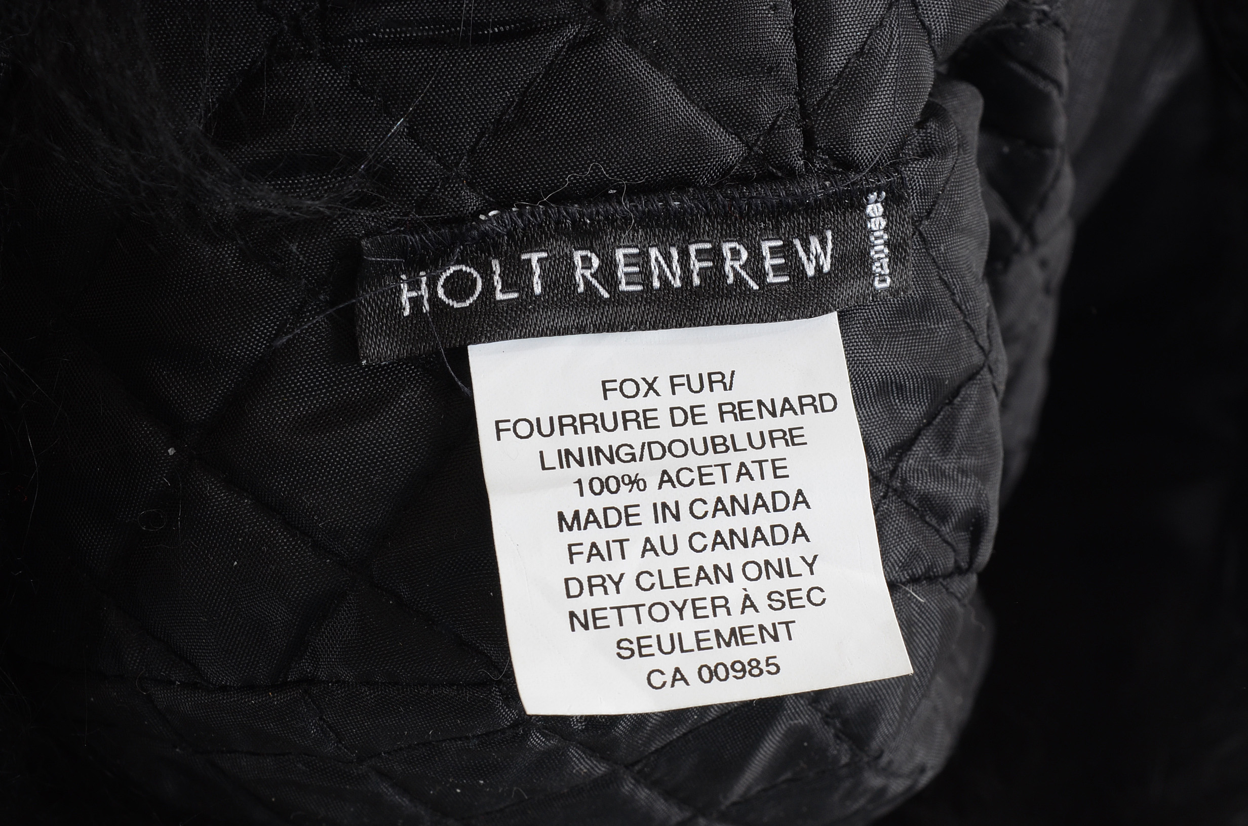Holt Renfrew Fox Fur Hat