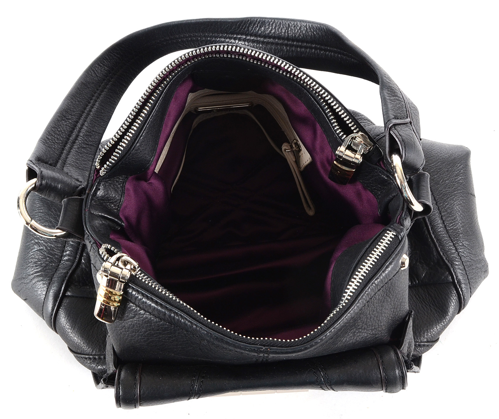 B. Makowski Leather Satchel