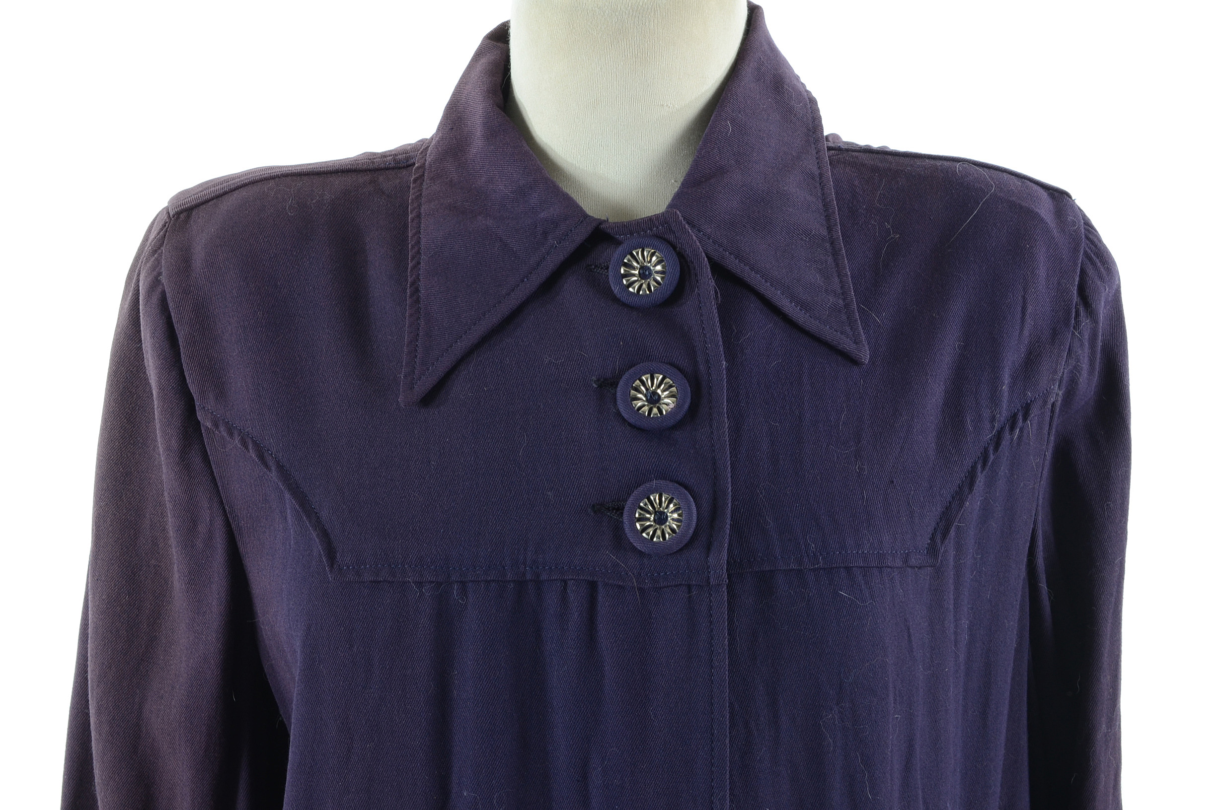 Vintage Downtown Purple Cotton Jacket