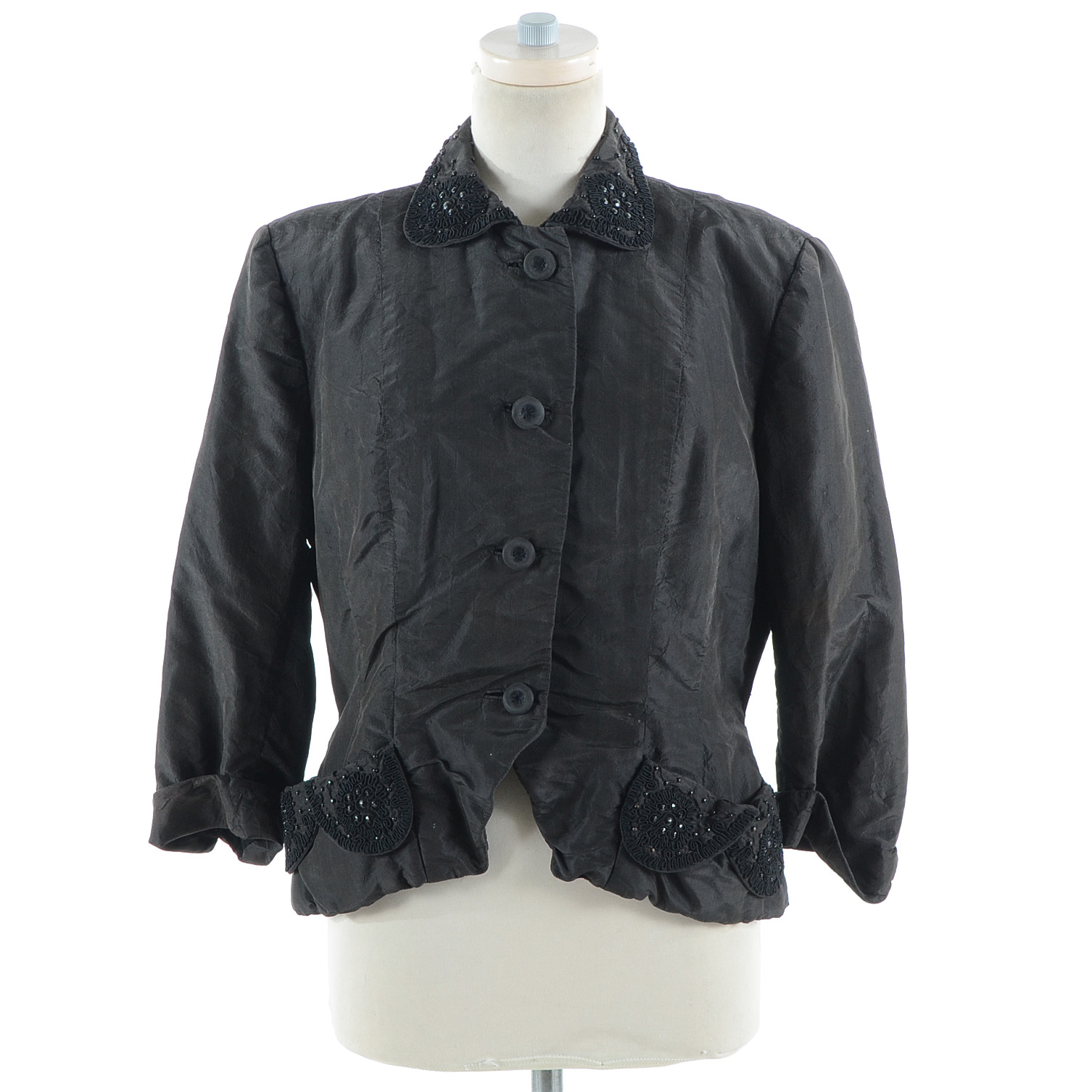Vintage Vogue and Vanities Embellished Taffeta Jacket