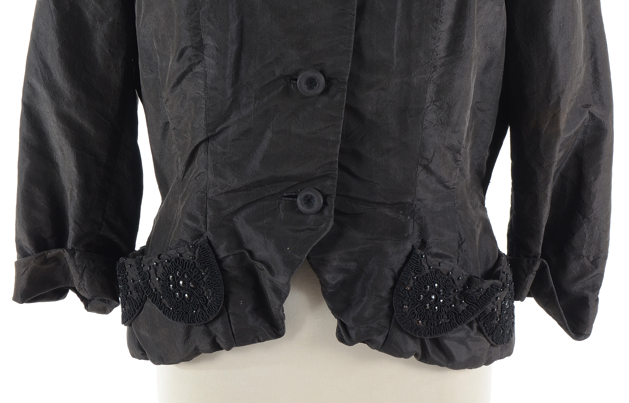 Vintage Vogue and Vanities Embellished Taffeta Jacket
