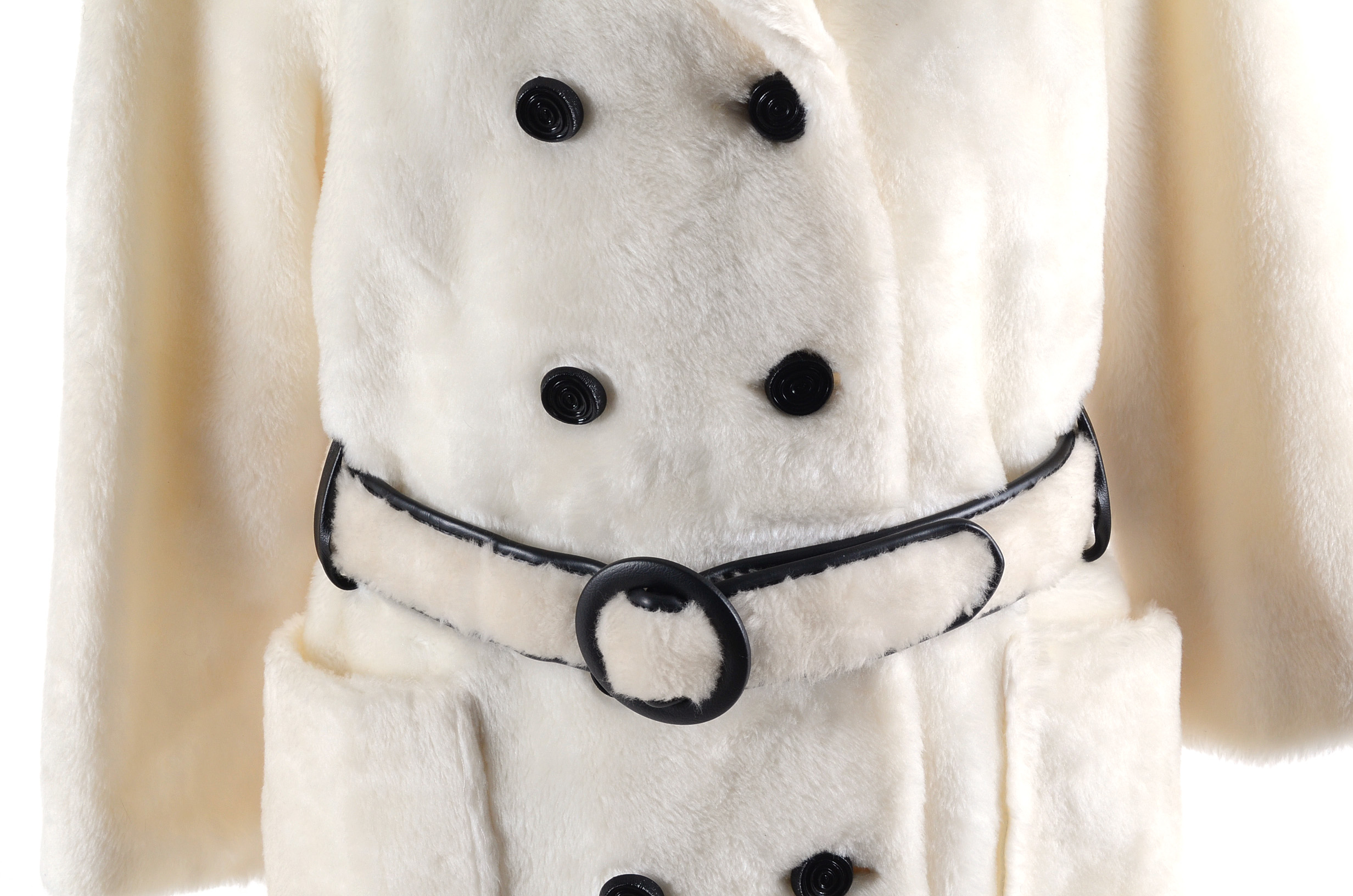 Circa 1960s White Faux Fur Coat