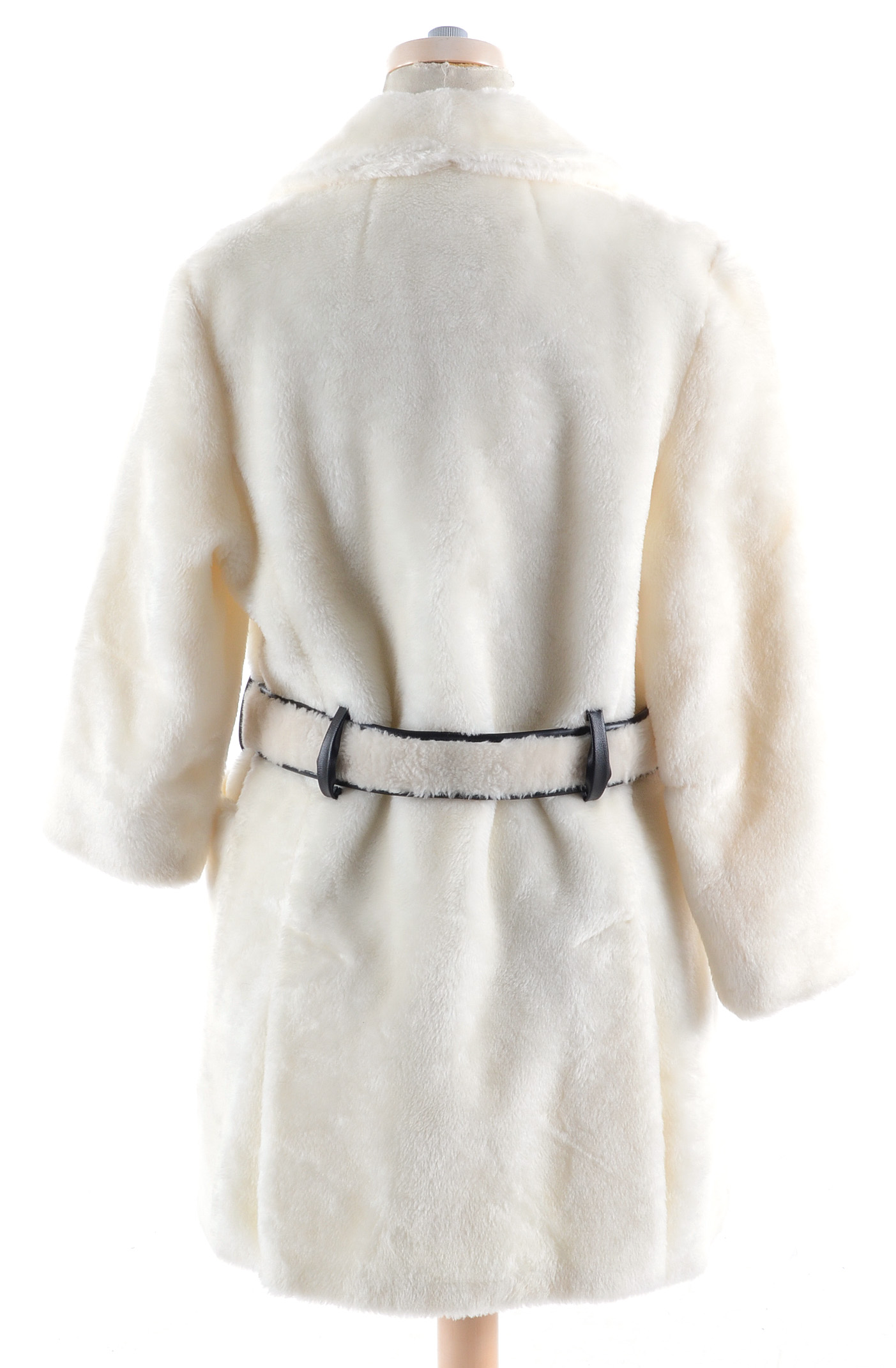 Circa 1960s White Faux Fur Coat