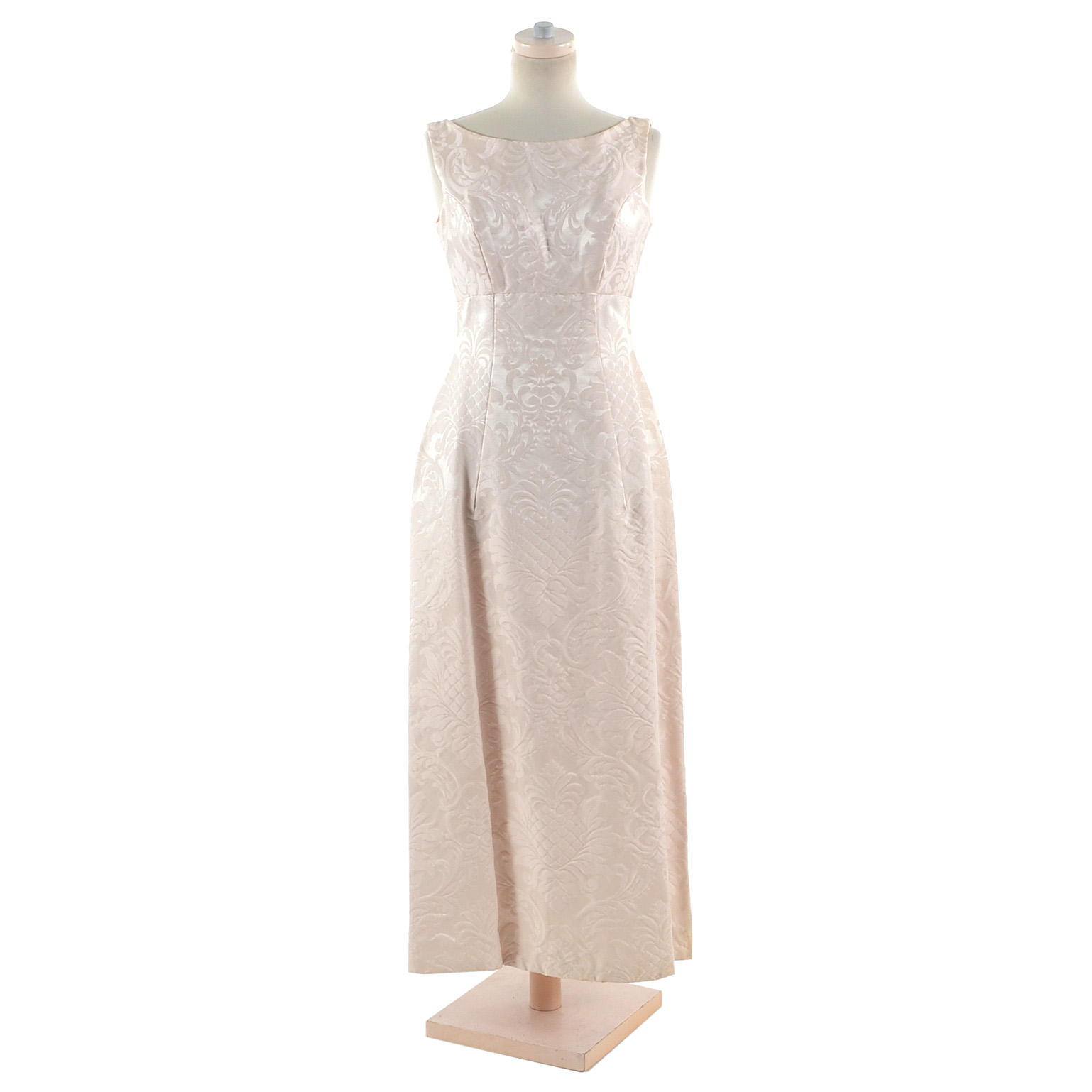 1960s Brocade Maxi Dress