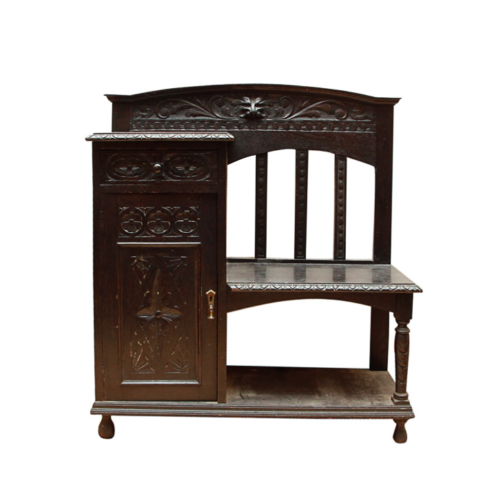 Antique William and Mary Style Gossip Bench