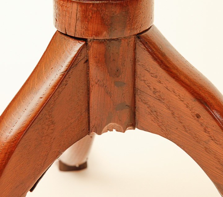 Oak Pedestal Tea Table