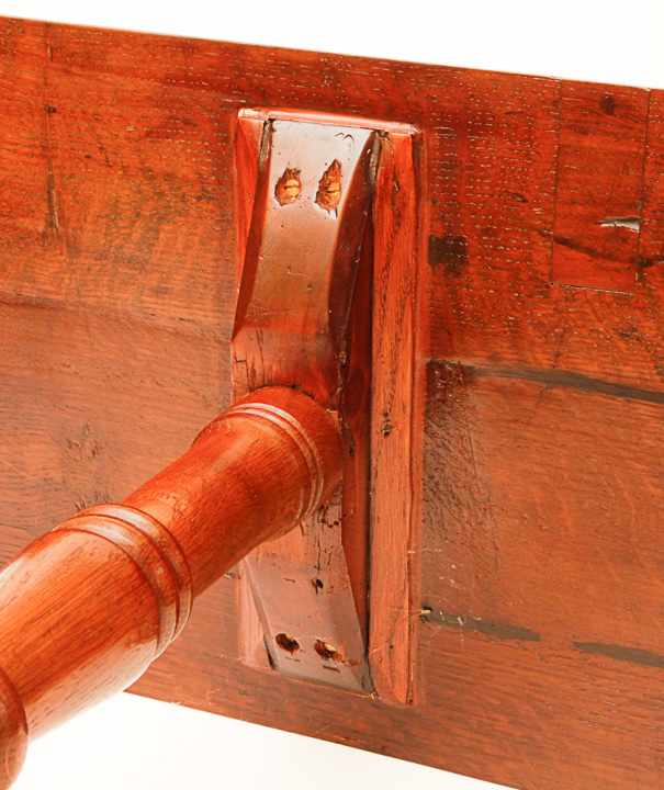 Oak Pedestal Tea Table