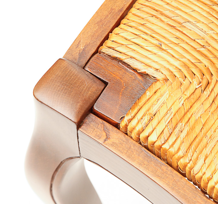 Louis XV-Style Rush Seat Chairs