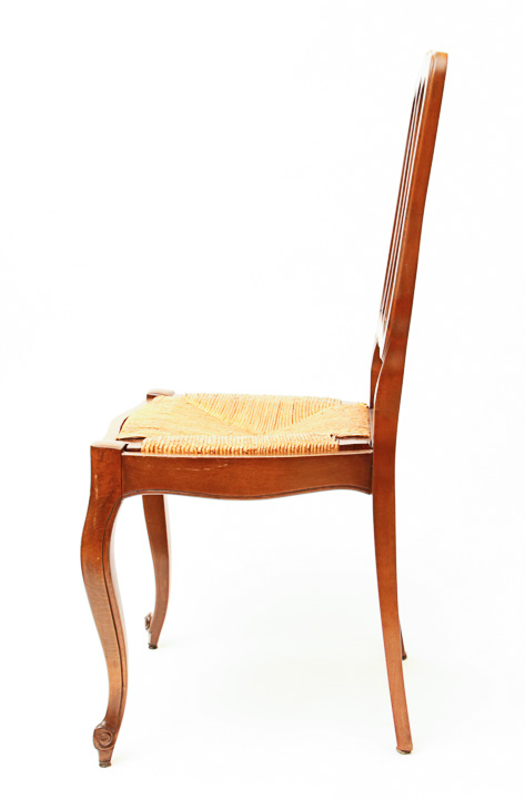 Louis XV-Style Rush Seat Chairs