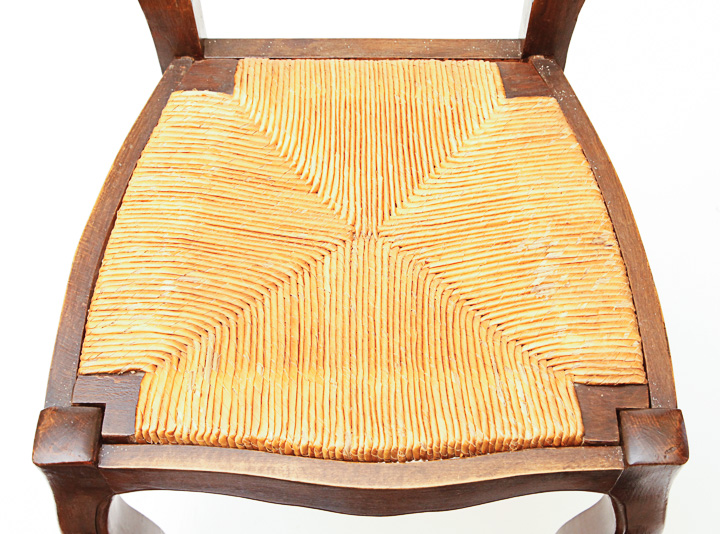 Louis XV-Style Rush Seat Chairs