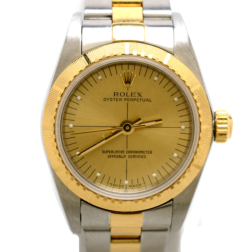 Women's Rolex Perpetual 18K Gold and Steel Champagne Automatic