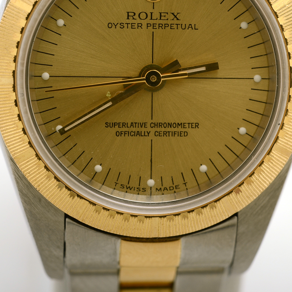 Women's Rolex Perpetual 18K Gold and Steel Champagne Automatic