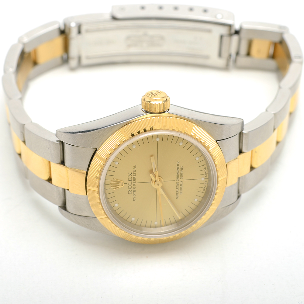 Women's Rolex Perpetual 18K Gold and Steel Champagne Automatic
