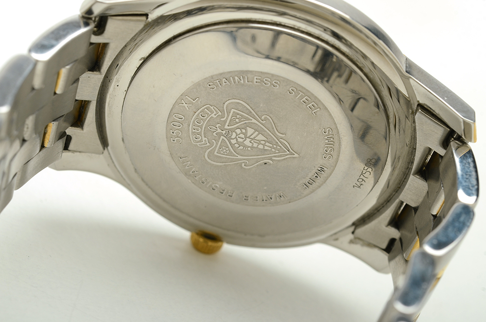 Men's Gucci Luxury Fashion Two Tone Swiss Made Steel Quartz Watch